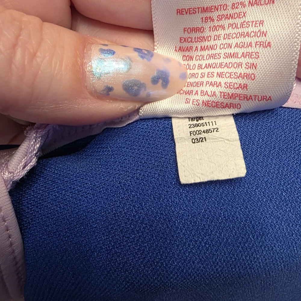 Target Y2K Beach Girlie Blue and Purple  Bikini Top 2016 Summer Aesthetic